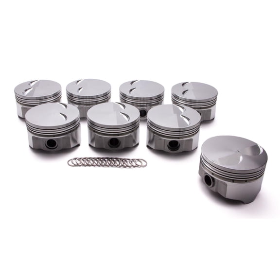 Icon Pistons IC890.030 Pontiac 400 Forged Flat & Top Piston Set 4.15 in. Minus 4.5CC