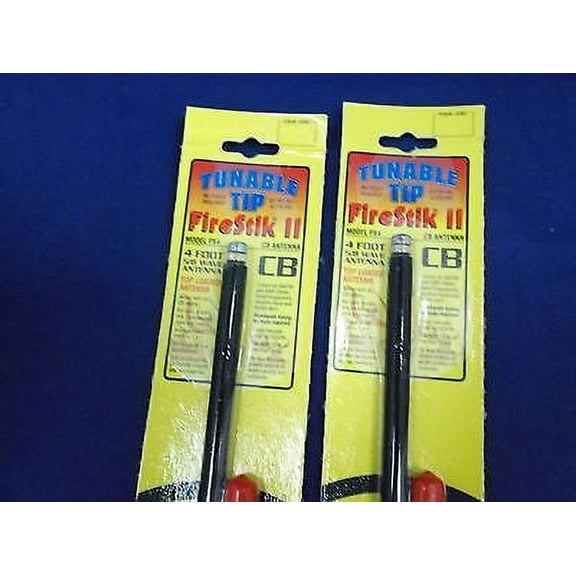 FIRESTIK II  FS4 FS-4 TUNABLE TIP BLACK 4 FOOT CB HAM ANTENNA USA MADE! 2 items