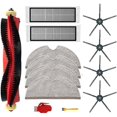 thumbnail image 1 of Kit De 13 Piezas Para Xiaomi Roborock S6 S60 S65 S5 Max S6 Maxv S6 Pure Accesorios Aspiradora, 1 Rollo De Cepillo, 2 Filtros, 4 Paños De Fregona, 4 Cepillos Laterales, 1 of 5