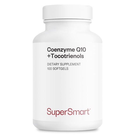 SuperSmart - CoQ10   Tocotrienols 300 mg per Day (Co Enzyme Q10   Vitamin E) | Non-GMO & Gluten Free - 100 Softgels