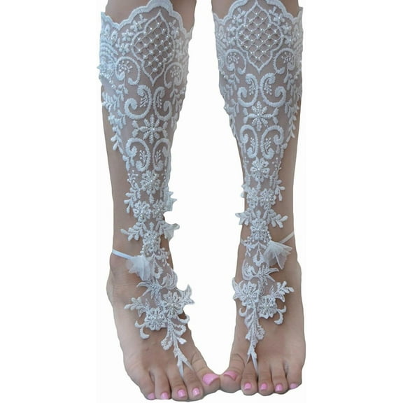 YooGuoGuo House Womens Lace Barefoot Sandals,Beach Wedding Anklet A03