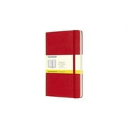 Moleskine Classic Notebook, Large, Squared, Red, Hard Cover (5 x 8.25)
