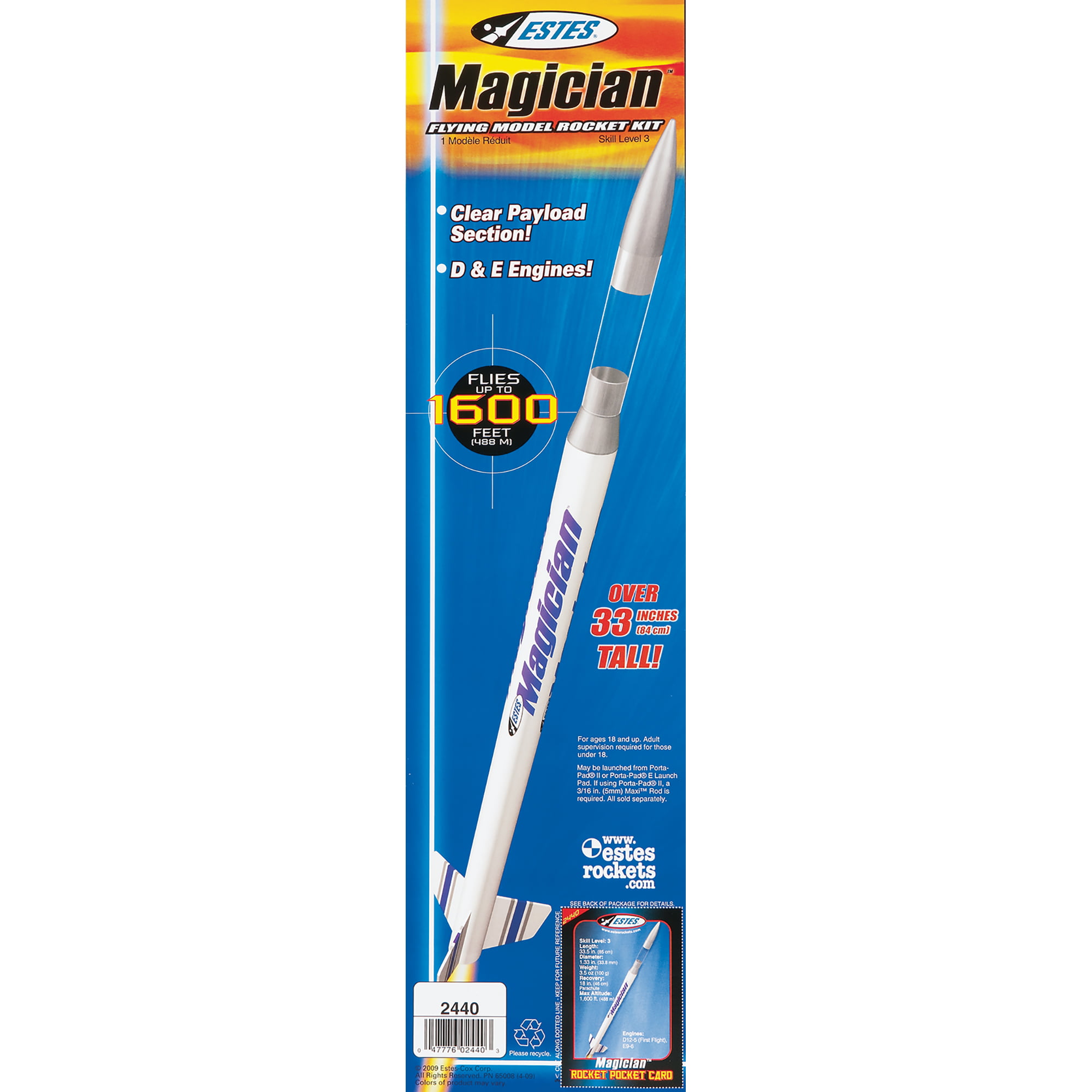 Estes 2440 Magician Flying Model Rocket Kit