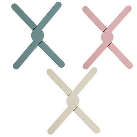 

Kitchen Anti-Scalding Folding Mat Stacking Meal Pot Mat Table Mat 3 Gray Pink Gray Blue Beige Yellow
