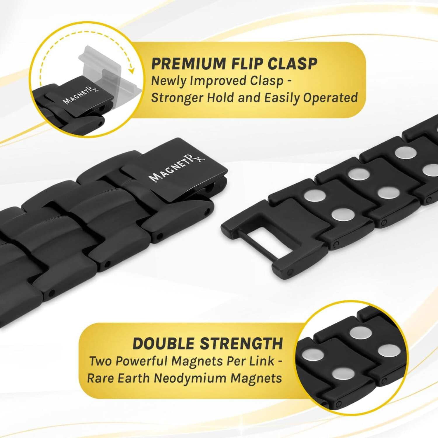 MagnetRX® Men's Ultra Strength Magnetic Wrist Jewelry Bracelet