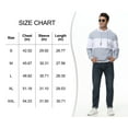 thumbnail image 6 of Men's Pullover Hoodies Plaid Jacquard with Zipper Kanga Pockets Color Block Long Sleeve Drawstring Casual Hooded Sweatshirt Army green S, 6 of 8