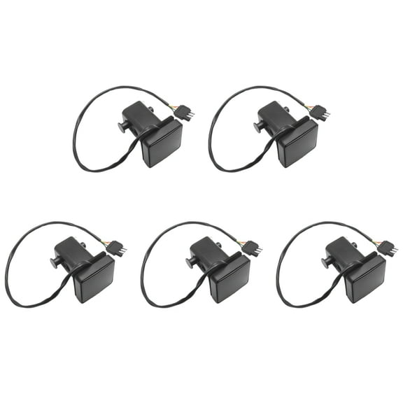 5pcs 2Inch Smoked 15-LED Brake Light DRL Trailer Hitch Cover Fit Towing & Hauling with Pin 12V