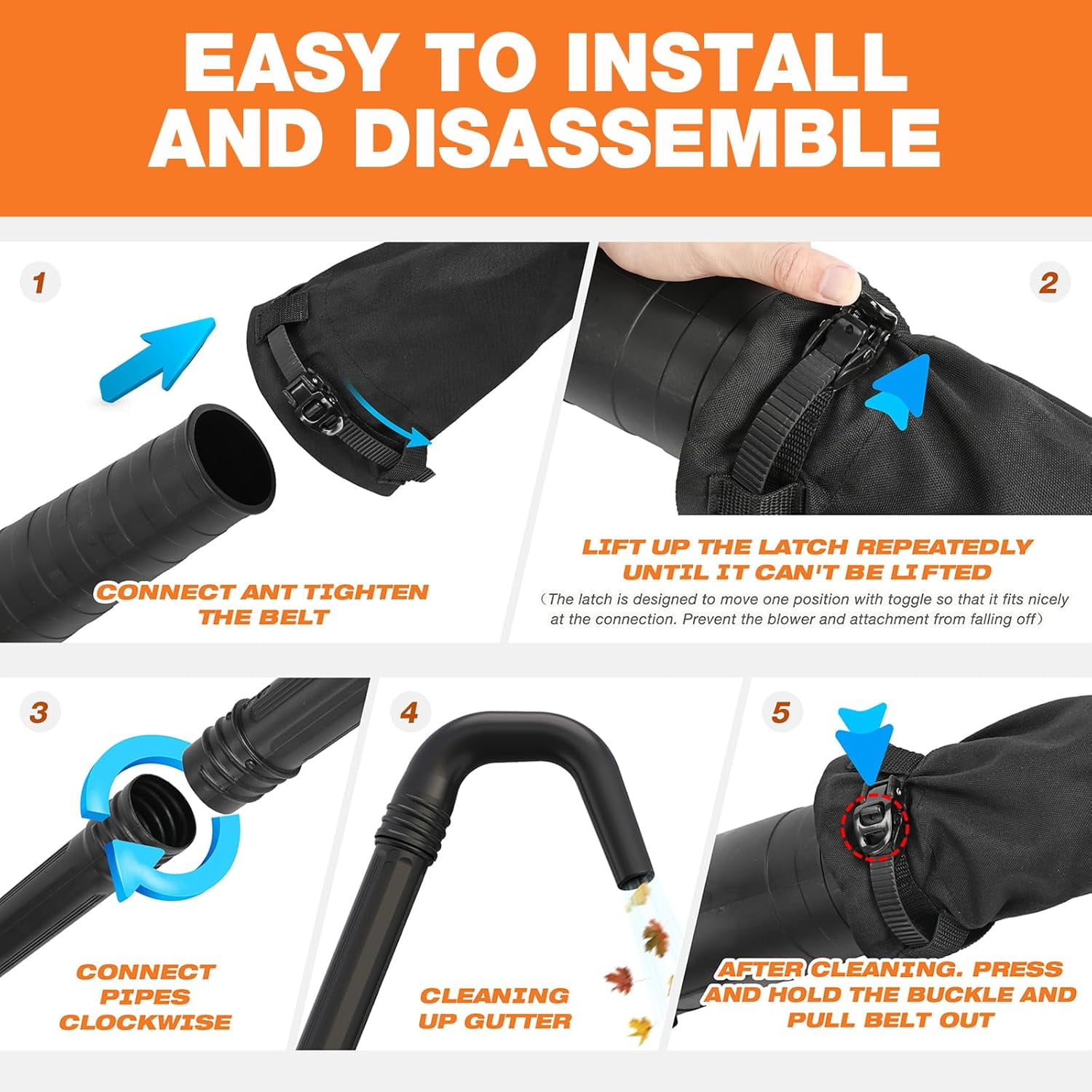 Boxlegend Universal Gutter Cleaning Kit Tools for Leaf Blowers, 11 ft