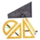 thumbnail image 2 of Juego de reglas de geometría matemática con bolsa de almacenamiento, material didáctico, material didáctico, triángulo 4 piezas, 2 of 8