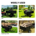 thumbnail image 4 of Dump Trailer Tow Behind Dump Cart, 750 lbs 15 Cu. Ft, Steel Construction Garden Utility Trailer with Removable Sides for ATV, UTV, Lawn Mowers and Tractors, Black, 4 of 10