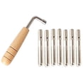 thumbnail image 1 of 7Pcs Tuning Pins with L-Shape Tuning Wrench for Lyre Harp Strings and Other Primitive Stringed Instruments, 1 of 8