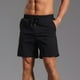thumbnail image 5 of pstuiky Pantalones cortos para hombre, Pantalones cortos casuales de moda para hombre, de color liso, con bolsillo y cintura elástica. Pantalones cortos cargo, 5 of 5
