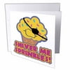 3dRose Shiver Me Sprinkles Pirate Cupcake, Greeting Cards, 6 x 6 inches, set of 6