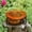 Mandarin, variant on Achla Designs Hand Blown Glass Garden Birdbath with Mini Stand, Mandarin