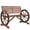 Carbonized, variant on MYZBBD 2-Person Wooden Wagon Wheel Bench with Slatted Seat and Backrest, Rustic Garden Bench for Outdoor Patio Lawn, Vintage Style Porch Swing Bench,Charcoal Grey