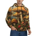 thumbnail image 2 of Haiem Vintage Cloud Mushroom Patterned Men's Hoodie with Kangaroo Pocket - Ideal Pullover Sweatshirt for Daily Wear, Travel, and Home-Large, 2 of 7