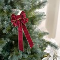 thumbnail image 4 of dajkiuy Christmas Velvet Ribbon Bows, Holiday Tree Topper, Xmas Bows for Wreaths, Gifts and Home Holiday Decor, 4 of 6