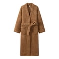 thumbnail image 6 of Cekizud Bathrobe for Women Thick Fleece Water Absorbent Wrap Belt Long Sleeve Robe, 6 of 6