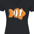 thumbnail image 4 of Inktastic Clown Fish Women's V-Neck T-Shirt, 4 of 5