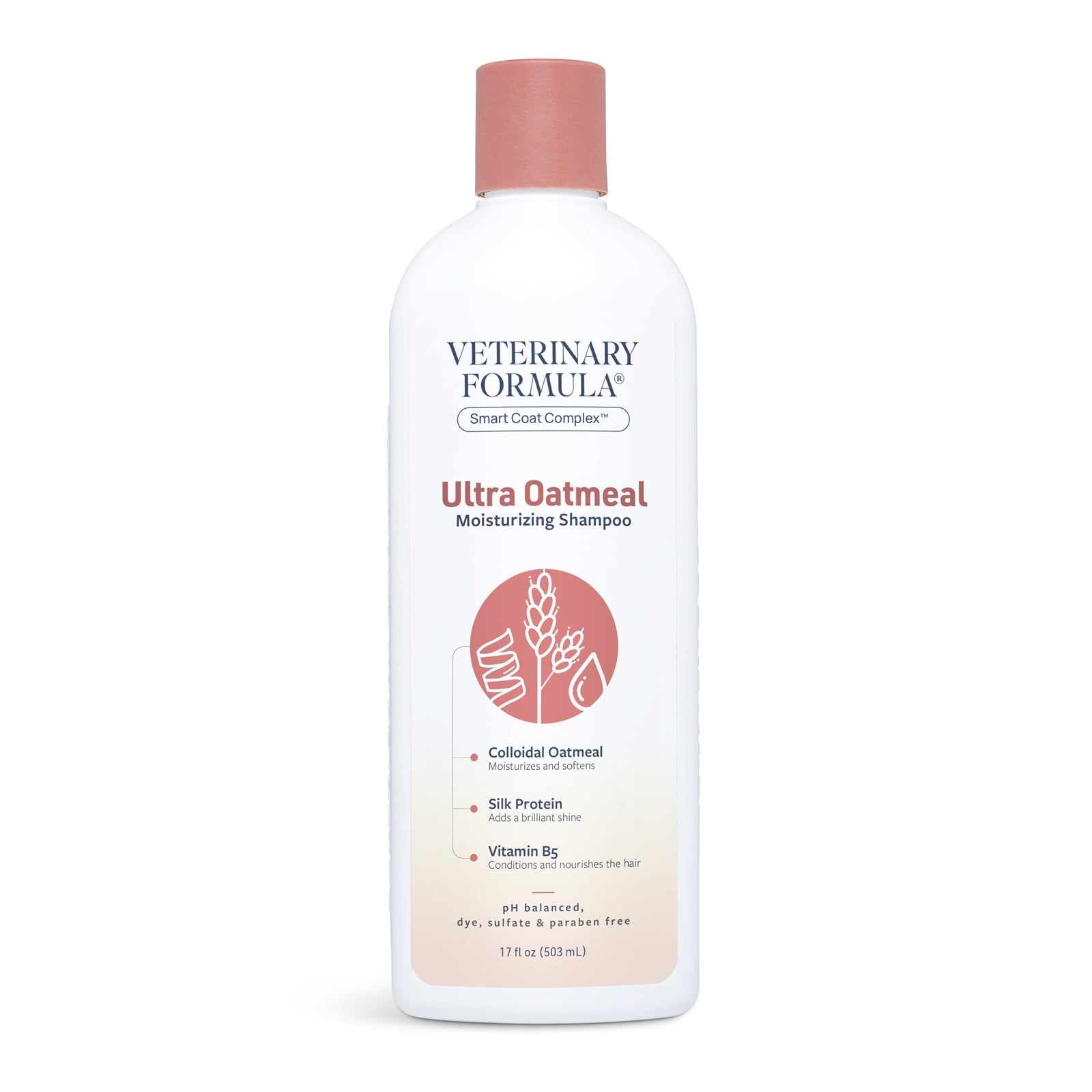 Veterinary Formula Moisturizing Ultra Oatmeal Shampoo for Dogs & Cats, 17 fl oz