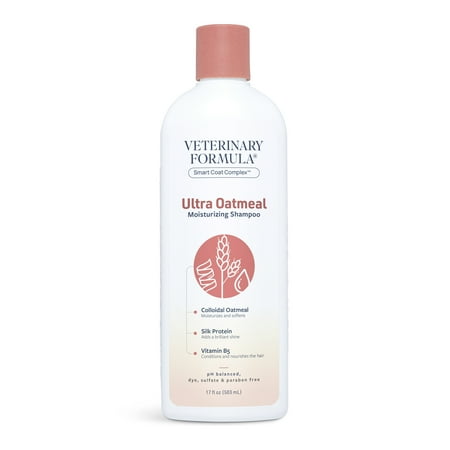 Veterinary Formula Smart Coat Complex Ultra Oatmeal Moisturizing Shampoo for Dogs & Cats 17 oz.