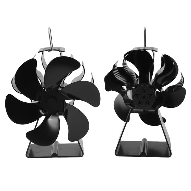 Ventilador de Estufa Alimentada Por Calor, Ventilador de Madera Con Alimentació Profesional Circula Aire Caliente de 1400 RPM Velocidad 6 Cuchillas para Quemador de Leña