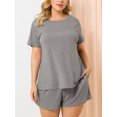 thumbnail image 2 of Conjunto De PijaManCorLunares RoDe Dormir TalGrande PaMujer  Gris XXL, 2 of 6