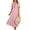 Pink, variant on Munlar Womens V Neck Sundress Beige A-line Flowy Short Sleeve Midi Dress Summer Ruffle Dress for Women