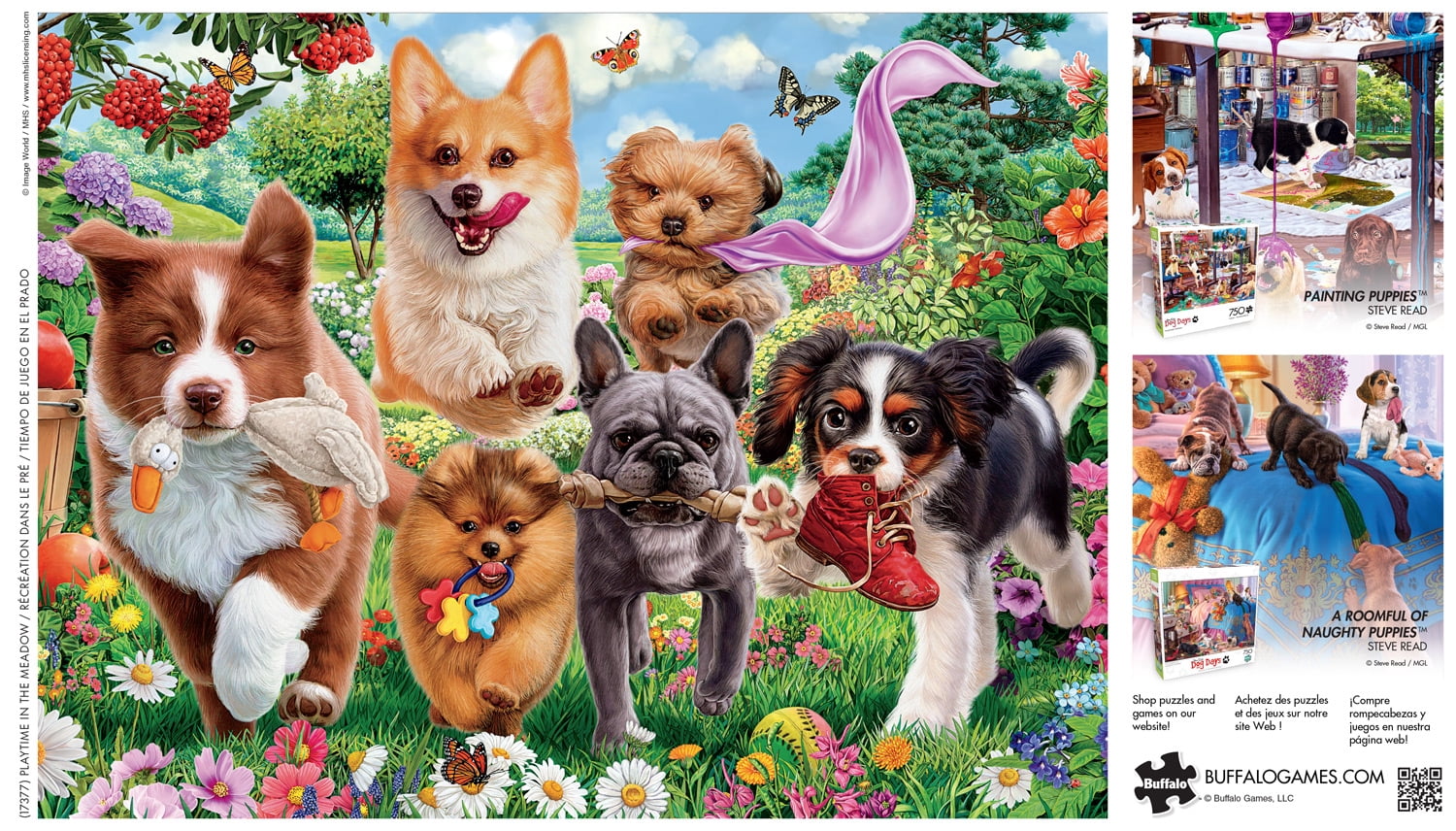 Buffalo Games Image World Temps de Jeu Dans la Prairie Casse-Tête de 750 Pcs pour Adultes Casse-Tête Stimulant Parfait pour les Soirées de Jeux - Casse-Tête Fini Taille 24 x 18