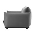 thumbnail image 4 of Loveseat Sofa, Velvet, Grey Gray, Modern Contemporary Urban Design, Living Lounge Room Hotel Lobby Hospitality, 4 of 7