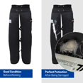 thumbnail image 3 of WISEPRO Tronçonneuse Protectrice Chaps, Tronçonneuse à Courroie Réglable Tablier Tronçonneuse Sécurité Chaps, Équipement de Sécurité pour Tronçonneuse pour Découpe et Exploitation Forestière (Noir), 3 of 6