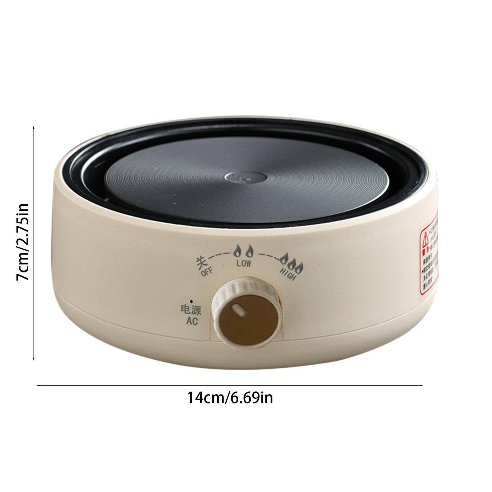 Stove Electric Mini Multi-Function 3-Level Knob Explosion-Proof, White