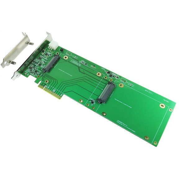 PCIe x8 Gen 4 for Bifurcated U.2 NVME Dual Port AIC