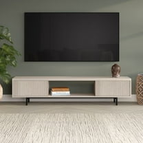 Lucien Rectangular TV Stand for TV's up to 78" in Alder White
