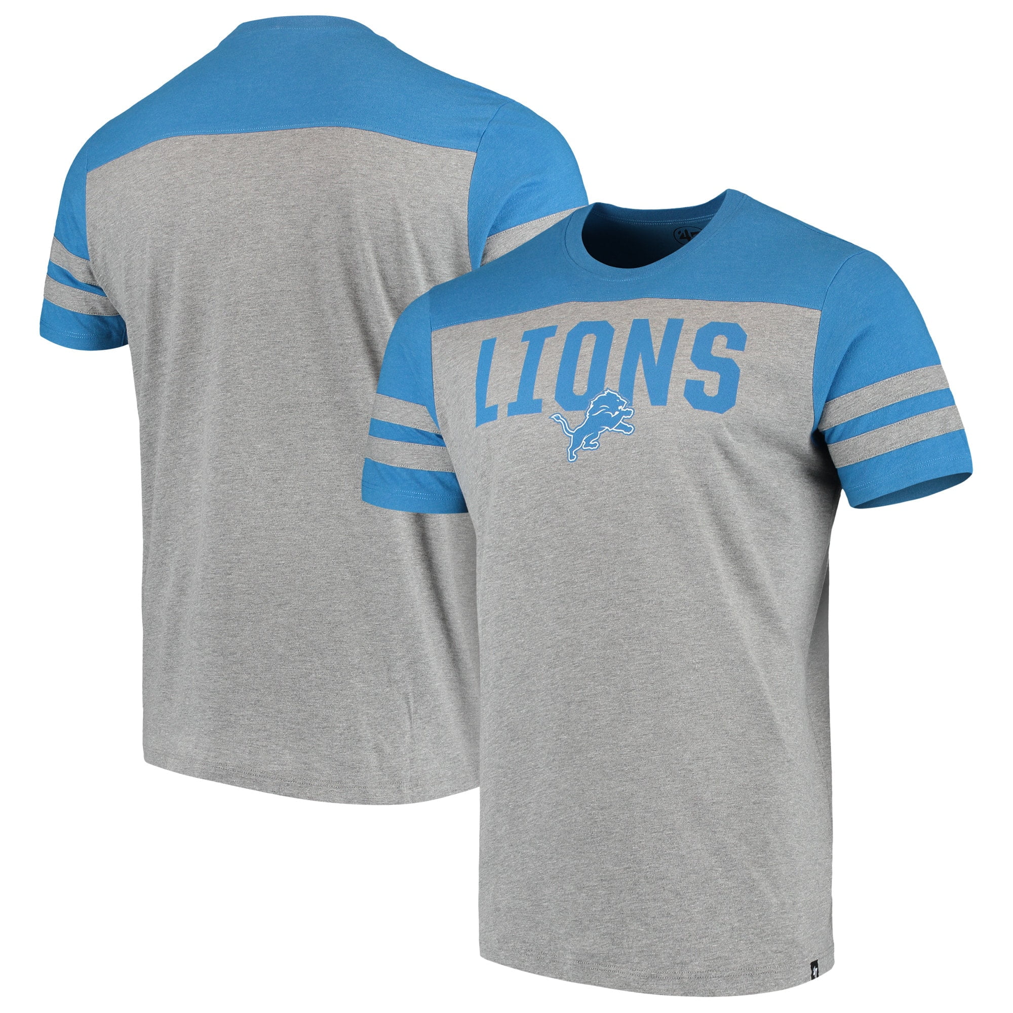 Detroit Lions '47 Versus Club T-Shirt - Heathered Gray/Blue - Walmart