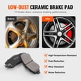 thumbnail image 3 of VEVOR Front&Rear Ceramic Brake Rotors+Pads Kit for 2007-2017 Jeep Wrangler, 3 of 9