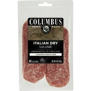 COLUMBUS Italian Dry Pork Salami, Sliced Charcuterie Meat, Refrigerated, 5 oz Plastic Pack