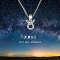 thumbnail image 3 of Zodiac Sign Necklace CZ Horoscope Zodiac 12 Constellation Pendant Necklace Birthday Gift for Women Astrology Jewelry(Taurus), 3 of 4