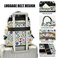 thumbnail image 3 of FORMRS Mini Backpack Purse for Women Quilted Travel Daypack Casual Shoulder Bag, Green Wildflower Pattern, 3 of 7