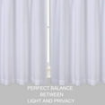 thumbnail image 7 of Haperlare Kitchen Curtains 30"W x 36"L Waffle Woven Textured Light Filtering Cafe Curtains for Bathroom, White, 2 Panels, 7 of 7