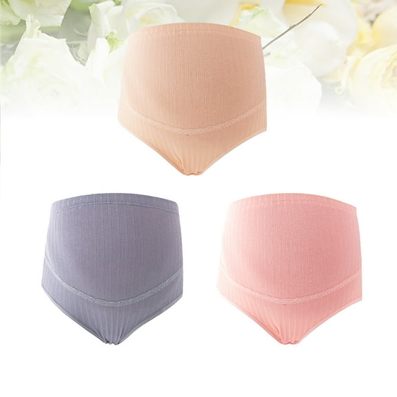 BESTYASH Women's Maternity Nursing Underwear 3-Pack Comfortable Breathable Cotton Pregnancy Panties
