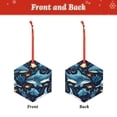 thumbnail image 2 of Hirioo Playful Whales Underwater Scene for Acrylic Christmas Pendant Hanging Christmas Tree Ornaments, Car, Home, Office Gift Decor-Hexagon, 2 of 7