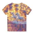 thumbnail image 6 of SGFCWSX Girls Short Sleeve T-Shirt, Graphic Casual Kids Fashion Top Yellow Size 4-5 Years, 6 of 7