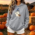 thumbnail image 2 of Sweatshirts for Women Halloween Printed Long Sleeve Hooded Sweatshirt, 2 of 5