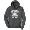thumbnail image 5 of There's No Need To Repeat Yourself, I Ignored You Fine The First Time Funny Sarcastic Polycotton Hoodie (Red, XX-Large), 5 of 16