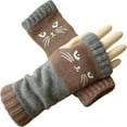 thumbnail image 2 of Cat Embroidered Knit Warm Gloves for Indoor Outdoor Use with Foldable Lightweight Aluminum Design 2PCS, 2 of 2