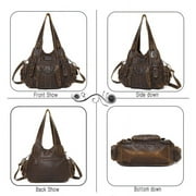 Angel Kiss for Women Large capacity Vegan Leather wallet and Handbags Crossbody Purses Multi pocket shoulder bag