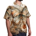 thumbnail image 2 of Butterfly Fission Diagram Men's Short Sleeve Printed Button Down Hawaiian Beach Shirts, 2 of 6