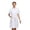 White, variant on Elegant Long Lab Coat for Style with Classic Collar and Side Button Closure for Everyday Home Lab Use