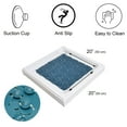 thumbnail image 3 of Bubbles Non-Slip Square Shower Mat Solid Peacock Blue 20″L X 20″W, 3 of 7